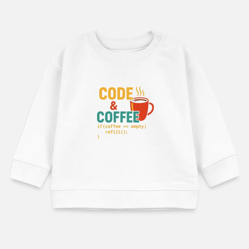 Code et café Sweat bébé bio Stanley/Stella