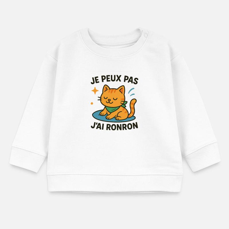 Zen-Katze in einer Schnurrpause Baby Organic Sweatshirt Baby Changer von Stanley/Stella