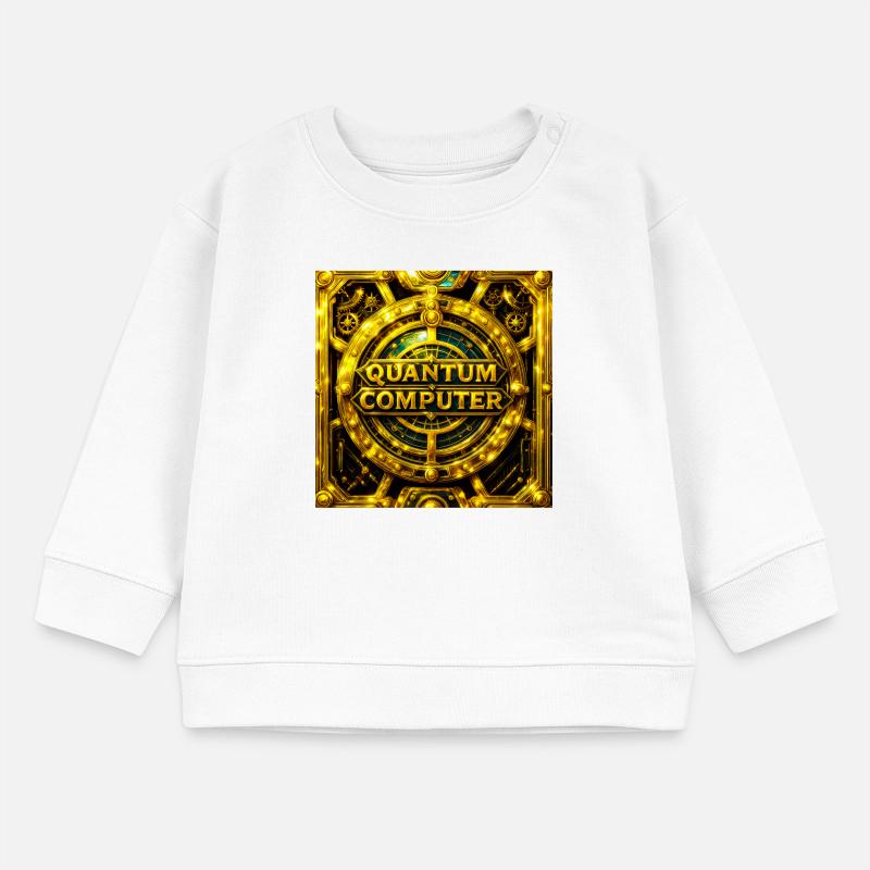 Emblème doré de l’ordinateur quantique Sweat bébé bio Stanley/Stella