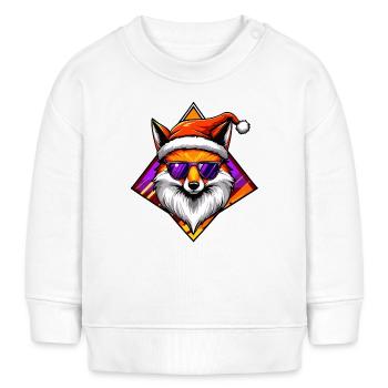 Fox Santa Swag - Sweat bébé bio Stanley/Stella - blanc - Devant