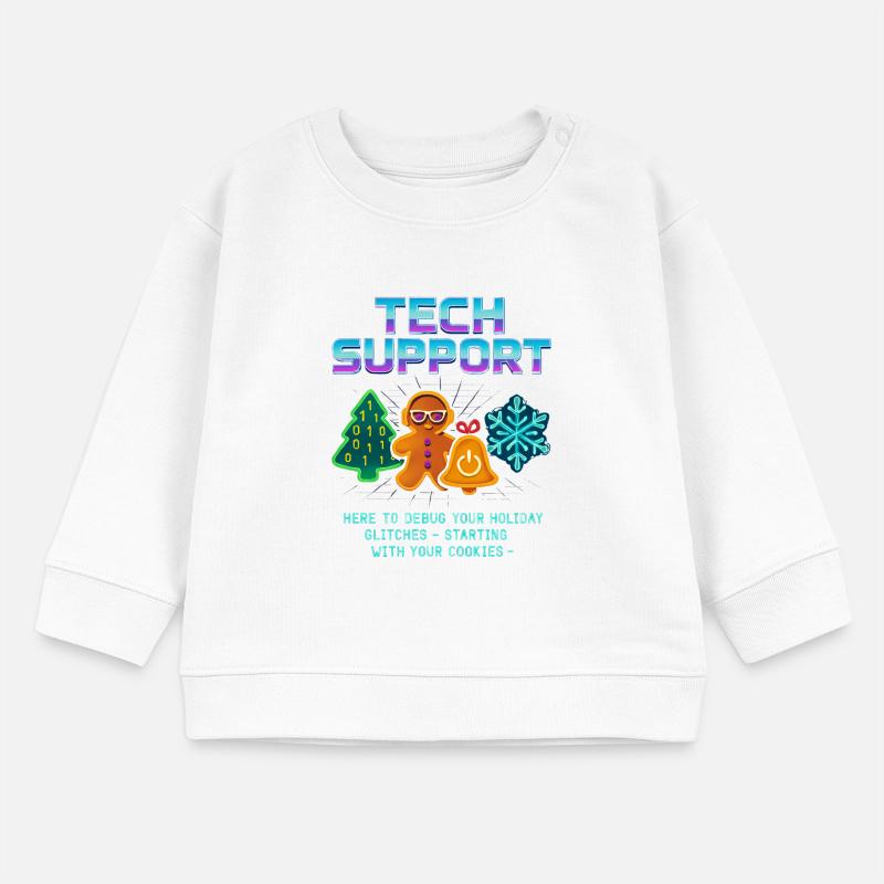 Lustiger Technischer Support Debug Weihnachten Baby Organic Sweatshirt Baby Changer von Stanley/Stella