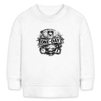 Un jour - Sweat bébé bio Stanley/Stella - blanc - Devant