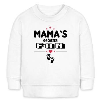 Beste Mama Größter Fan - Baby Organic Sweatshirt Baby Changer von Stanley/Stella - Weiß - Vorne