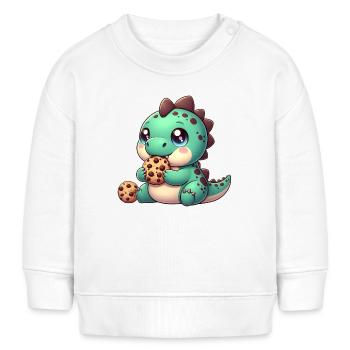 Dino Biscuit Green - Baby Sweatshirt by Stanley/Stella - white - Front