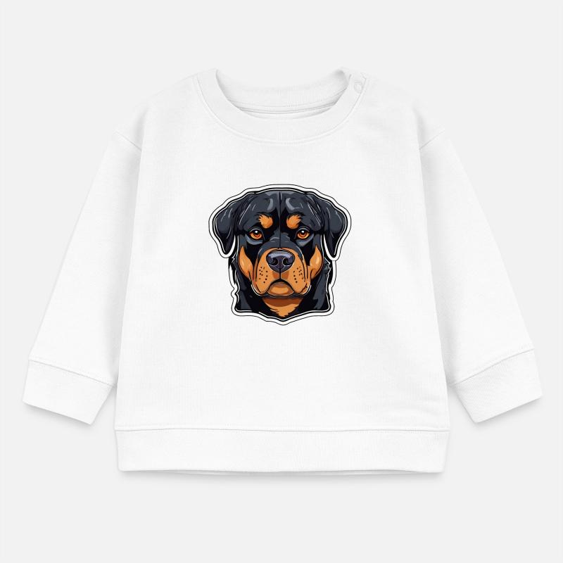 Rottweiler Rotti Black Rust Colored Large Dog Baby Sweatshirt by Stanley/Stella