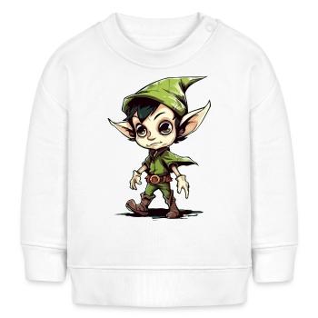 Lefo le petit lutin - Sweat bébé bio Stanley/Stella - blanc - Devant