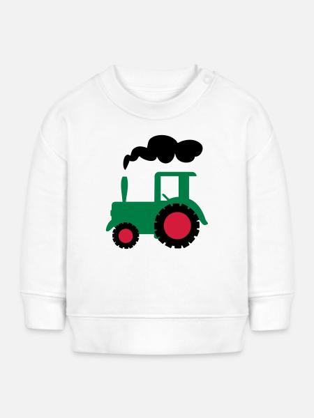 traktor trecker landwirtschaft - Baby Organic Sweatshirt Baby Changer von Stanley/Stella - Weiß