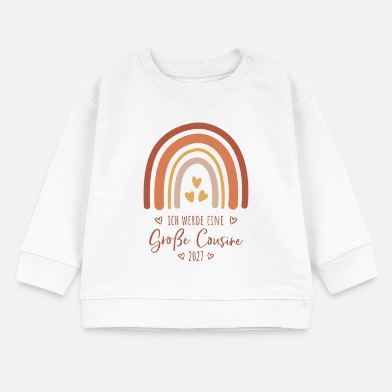 Ich werde eine Große Cousine 2027 Boho Regenbogen Baby Organic Sweatshirt Baby Changer von Stanley/Stella