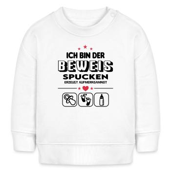 Beweis Spucken Sabbern Babylatz Baby Säugling - Baby Organic Sweatshirt Baby Changer von Stanley/Stella - Weiß - Vorne