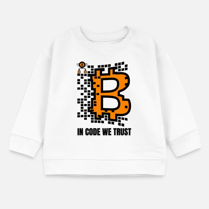 Bitcoin Krypto Kryptowährung Geschenkidee Crypto Baby Organic Sweatshirt Baby Changer von Stanley/Stella