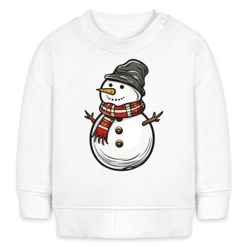 Schneemann - Baby Organic Sweatshirt Baby Changer von Stanley/Stella - Weiß - Vorne