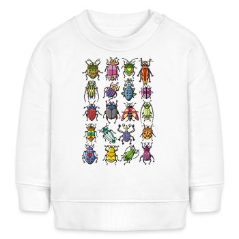Bunte Käferwelt - Baby Organic Sweatshirt Baby Changer von Stanley/Stella - Weiß - Vorne