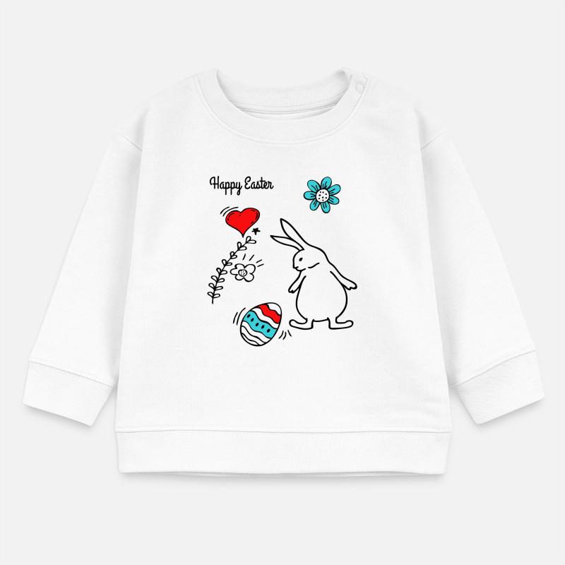 Happy Easter Baby Organic Sweatshirt Baby Changer von Stanley/Stella