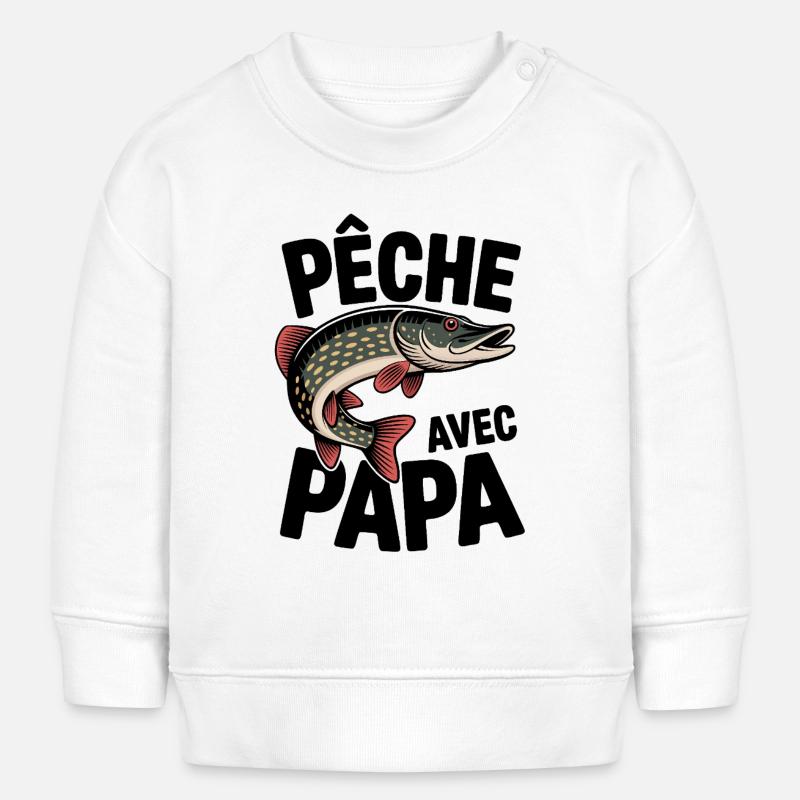 Stylized Pike Peach with Dad - Baby Sweatshirt by Stanley/Stella - white