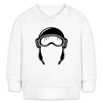 Fliegerhaube - Baby Organic Sweatshirt Baby Changer von Stanley/Stella - Weiß - Vorne