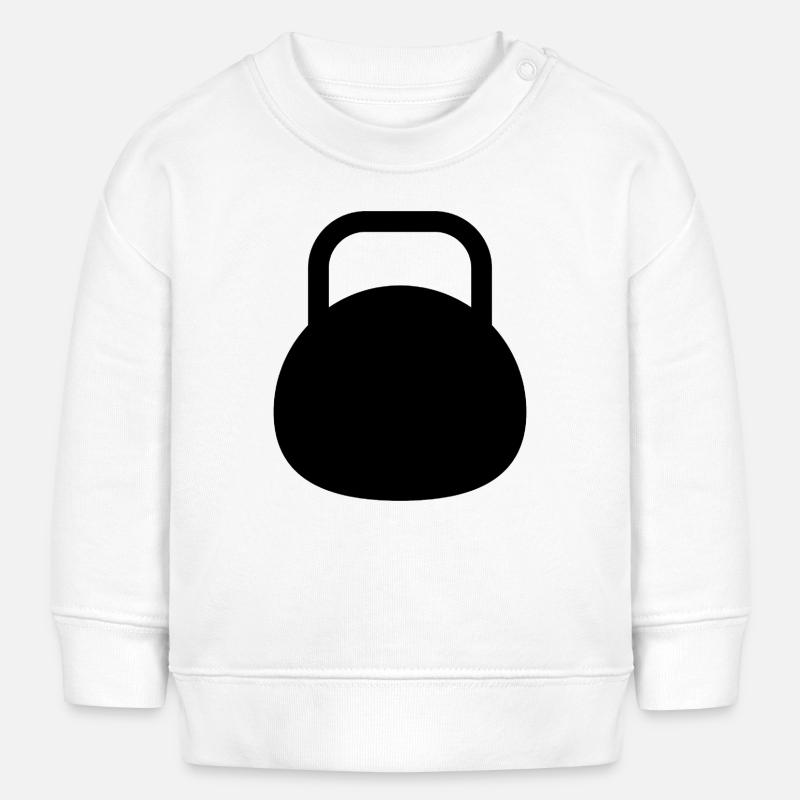 Kettlebell - Sweat bébé bio Stanley/Stella - blanc