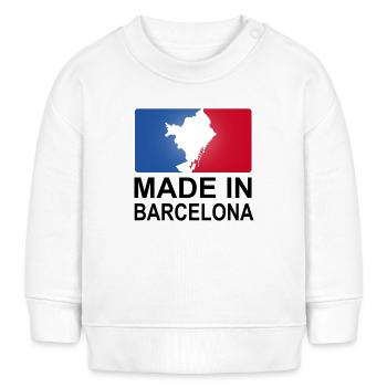 sportliches Logo Made in Barcelona - Baby Organic Sweatshirt Baby Changer von Stanley/Stella - Weiß - Vorne