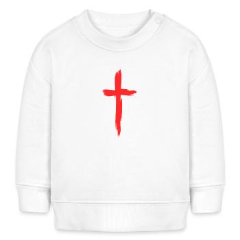Croix Christianisme religion rouge - Sweat bébé bio Stanley/Stella - blanc - Devant