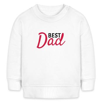 Meilleur papa - Sweat bébé bio Stanley/Stella - blanc - Devant