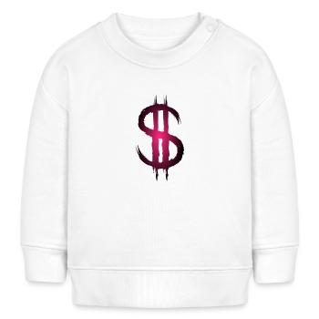 Dollarzeichen Dollar Geld - Baby Organic Sweatshirt Baby Changer von Stanley/Stella - Weiß - Vorne