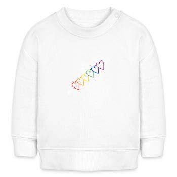 Flèche arc-en-ciel LGBT - Sweat bébé bio Stanley/Stella - blanc - Devant