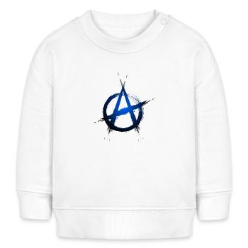 Anarchie Symbol - Baby Organic Sweatshirt Baby Changer von Stanley/Stella - Weiß - Vorne