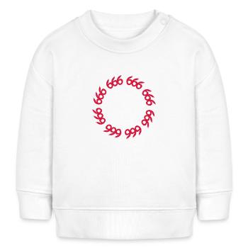 Zahl 666 Böse Symbol Kreis Geschenk - Baby Organic Sweatshirt Baby Changer von Stanley/Stella - Weiß - Vorne