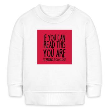 Mundschutz lustig Spruch - lustige Sprüche - Baby Organic Sweatshirt Baby Changer von Stanley/Stella - Weiß - Vorne