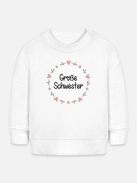 Große Schwester - Baby Organic Sweatshirt Baby Changer von Stanley/Stella - Weiß
