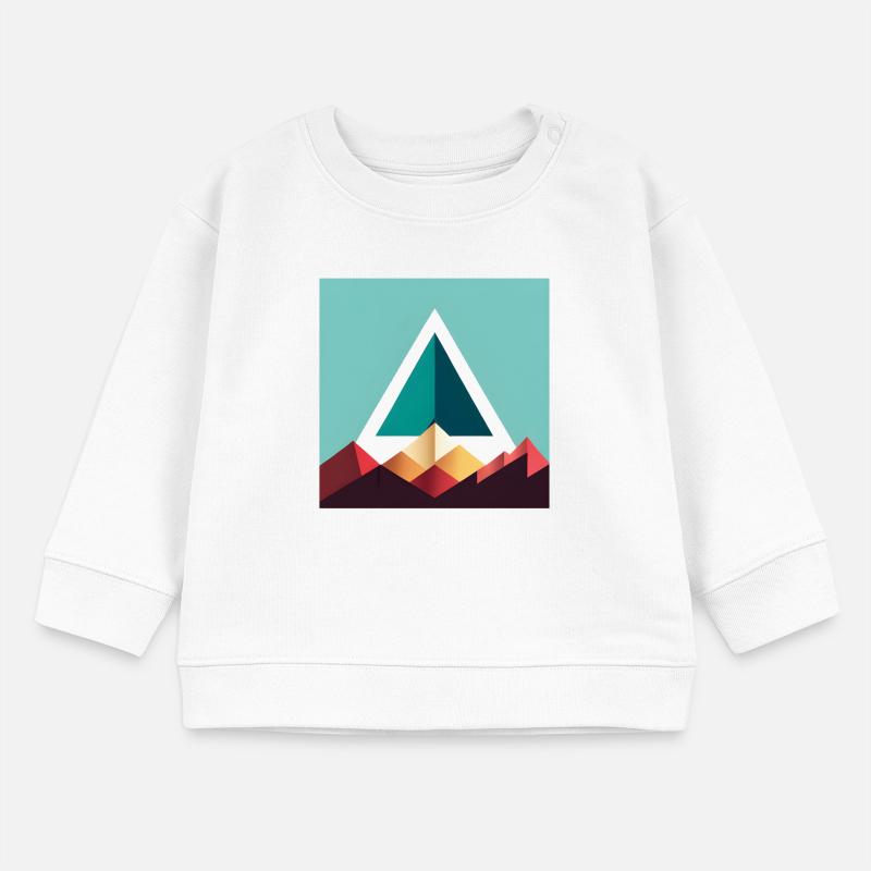 triangle abstrait Sweat bébé bio Stanley/Stella