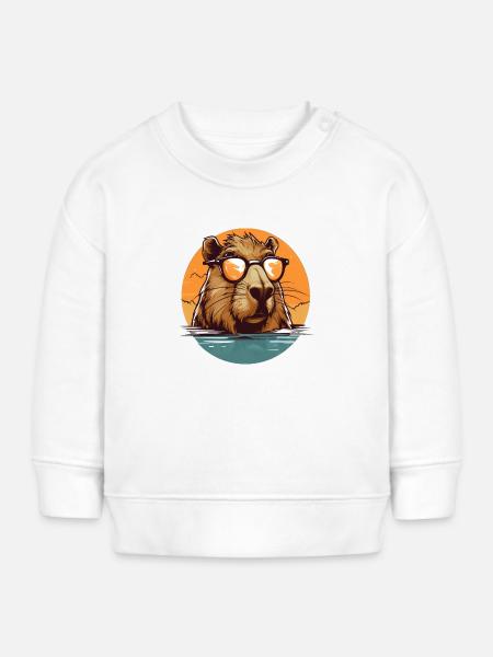 Capybara - Baby Organic Sweatshirt Baby Changer von Stanley/Stella - Weiß
