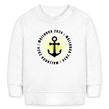 Mallorca 2024 Urlaub - Baby Organic Sweatshirt Baby Changer von Stanley/Stella - Weiß - Vorne