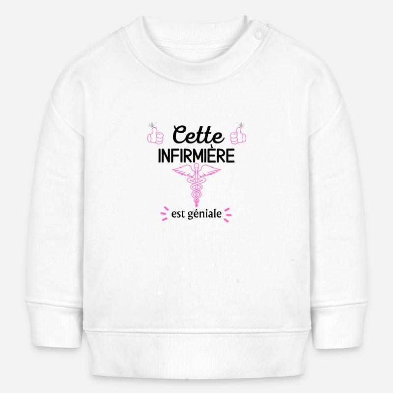 INFIRMIÈRE PARFAITE - Sweat bébé bio Stanley/Stella - blanc