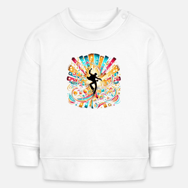 Sheet Music Dance Explosion – Artful Dynamics - Baby Sweatshirt by Stanley/Stella - white
