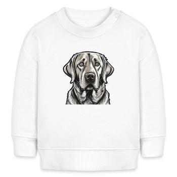 Labrador-Hund - Baby Organic Sweatshirt Baby Changer von Stanley/Stella - Weiß - Vorne