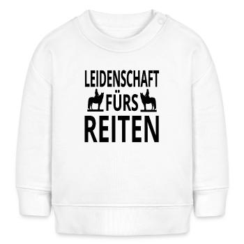 Reiten - Baby Organic Sweatshirt Baby Changer von Stanley/Stella - Weiß - Vorne