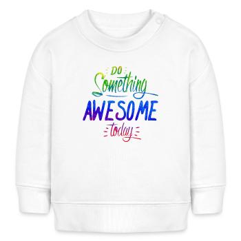 slogan illustration style art vector fashion graphics - Baby Sweatshirt by Stanley/Stella - white - Front