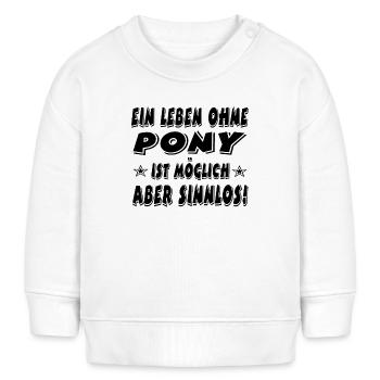 Pony - Baby Organic Sweatshirt Baby Changer von Stanley/Stella - Weiß - Vorne