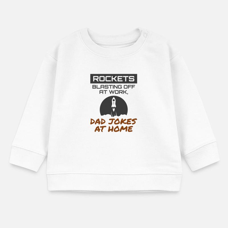 Aerospace Engineer Dad Jokes Rocket Scientist Baby Sweatshirt by Stanley/Stella