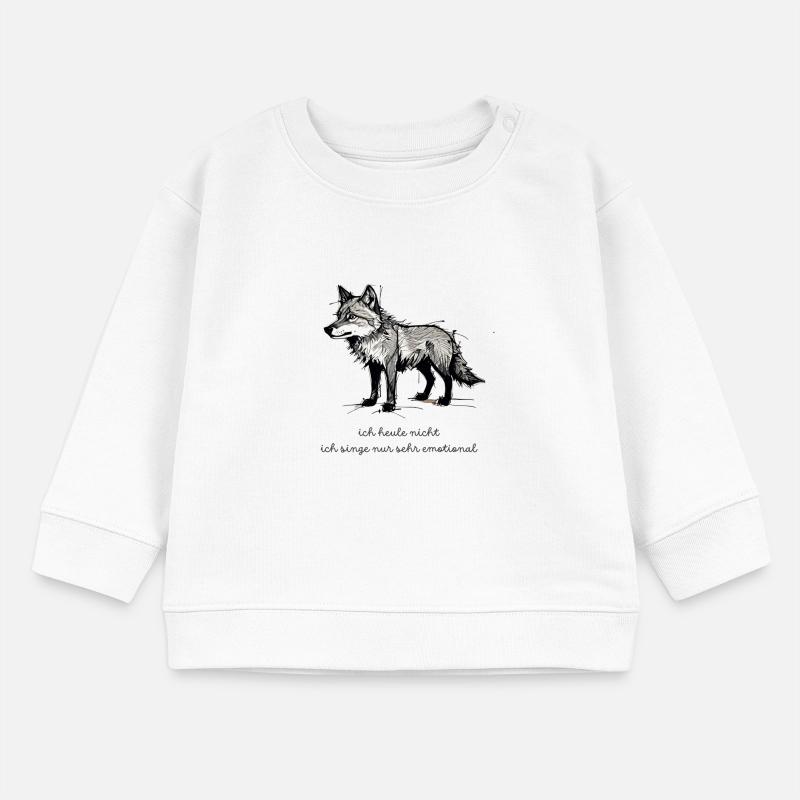 Wolf Spruch "I don't cry, I just sing very e Baby Sweatshirt by Stanley/Stella