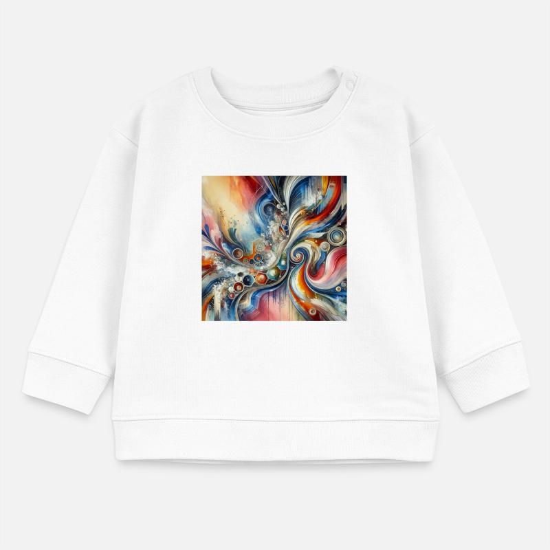 Lebendige Echos - Abstraktes Gemälde Baby Organic Sweatshirt Baby Changer von Stanley/Stella