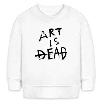 L’art est mort - Noir - Sweat bébé bio Stanley/Stella - blanc - Devant