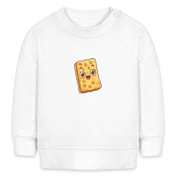 Knuspriger Müsli Riegel Cartoon Style - Baby Organic Sweatshirt Baby Changer von Stanley/Stella - Weiß - Vorne