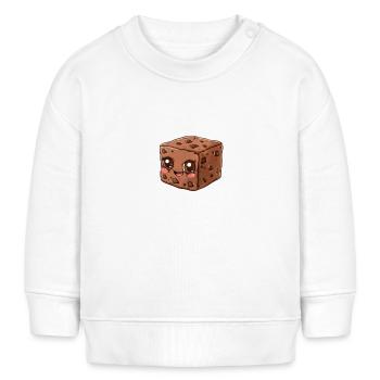 Süßer Brownie Charakter im Cartoon-Stil - Baby Organic Sweatshirt Baby Changer von Stanley/Stella - Weiß - Vorne