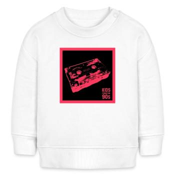 Kids from the 90s - bold red MC feeling - Baby Organic Sweatshirt Baby Changer von Stanley/Stella - Weiß - Vorne