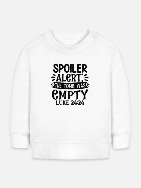 Das Grab ist leer - Baby Organic Sweatshirt Baby Changer von Stanley/Stella - Weiß
