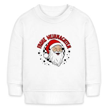 Frohe Weihnachten Ugly Christmas Sweater - Baby Organic Sweatshirt Baby Changer von Stanley/Stella - Weiß - Vorne
