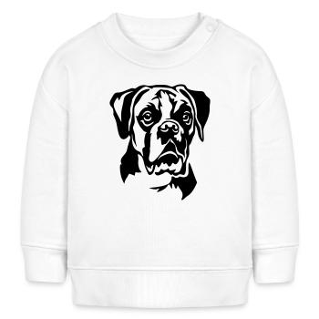 Tête de boxeur - Sweat bébé bio Stanley/Stella - blanc - Devant