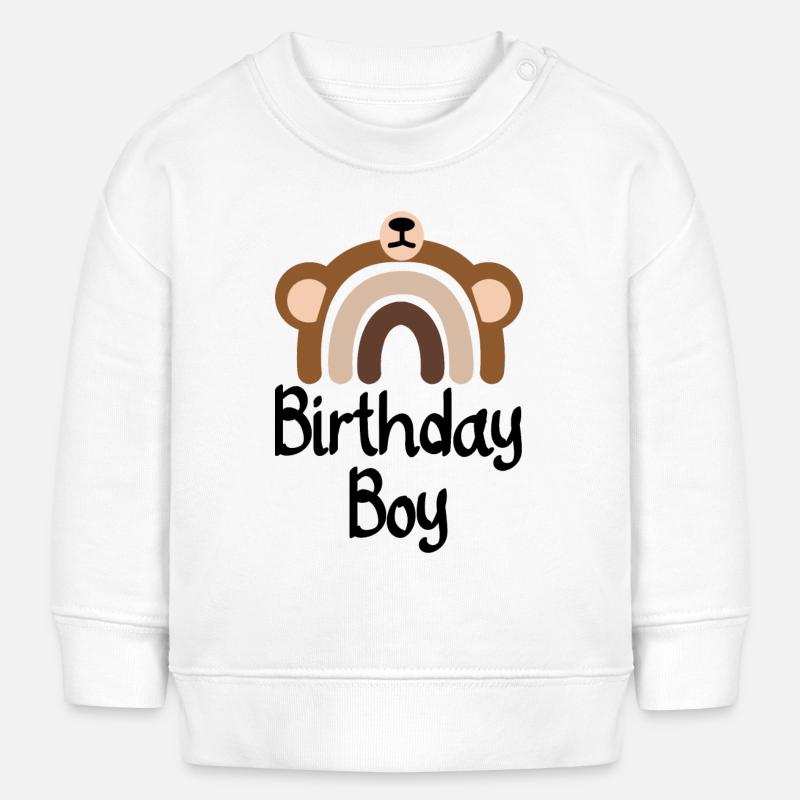 Arc arc-en-ciel de l’ours - Sweat bébé bio Stanley/Stella - blanc