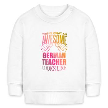 Deutsch - Baby Organic Sweatshirt Baby Changer von Stanley/Stella - Weiß - Vorne